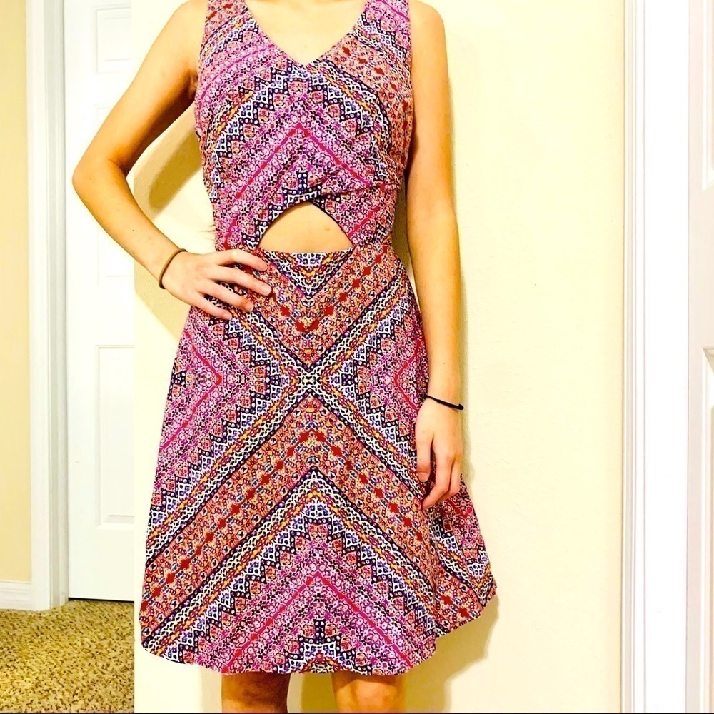JESSICA SIMPSON retro cut out mini dress size S